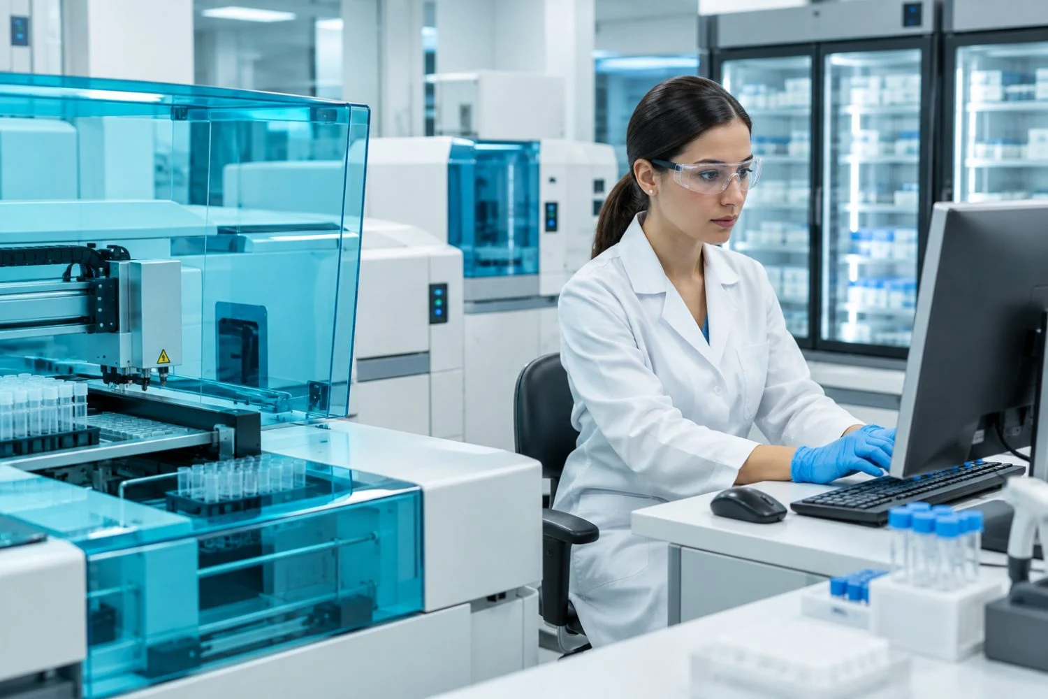 Representative analytical instrumentation during testing